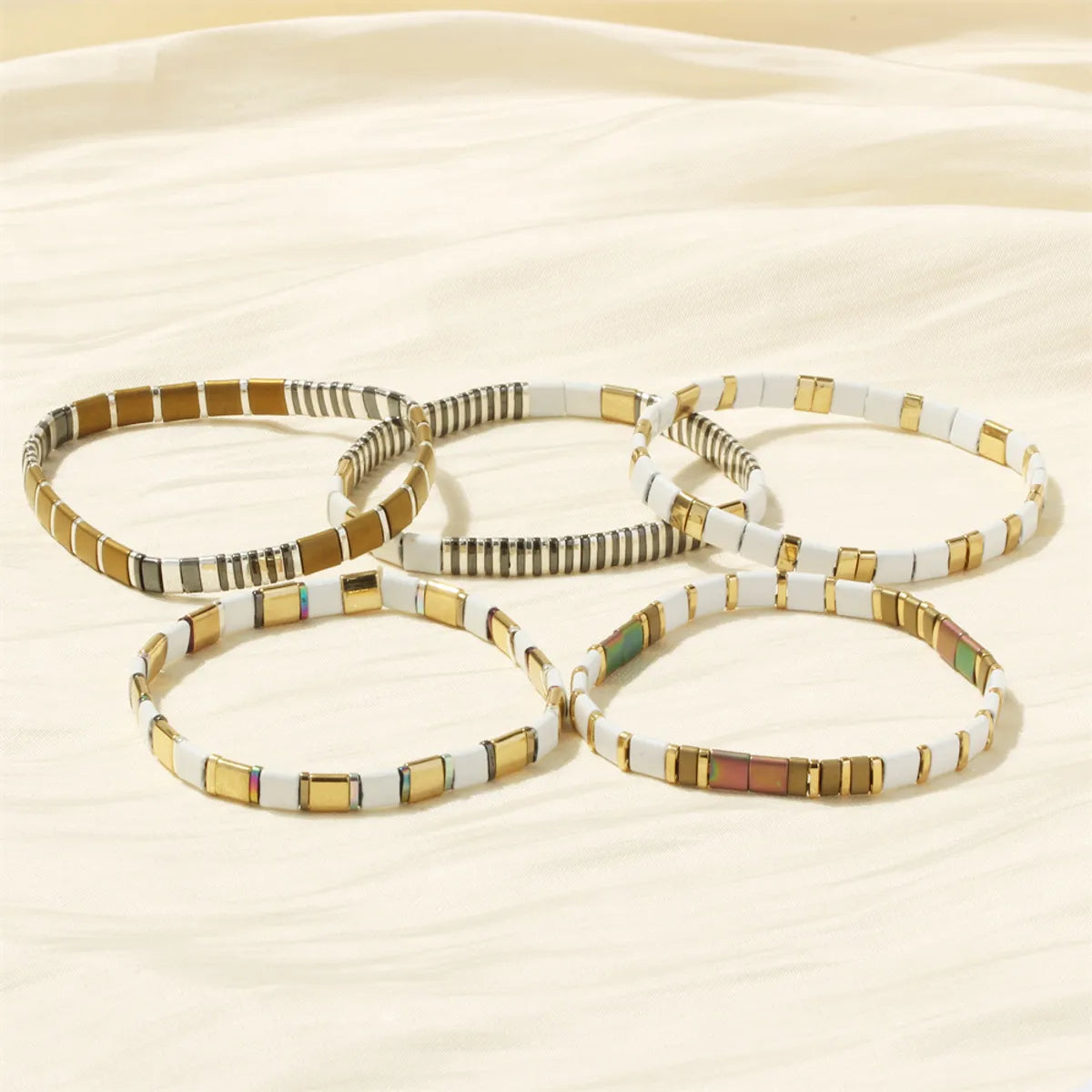 Bohemian Square Copper Stoving Varnish Plating 18k Gold Plated Bracelets