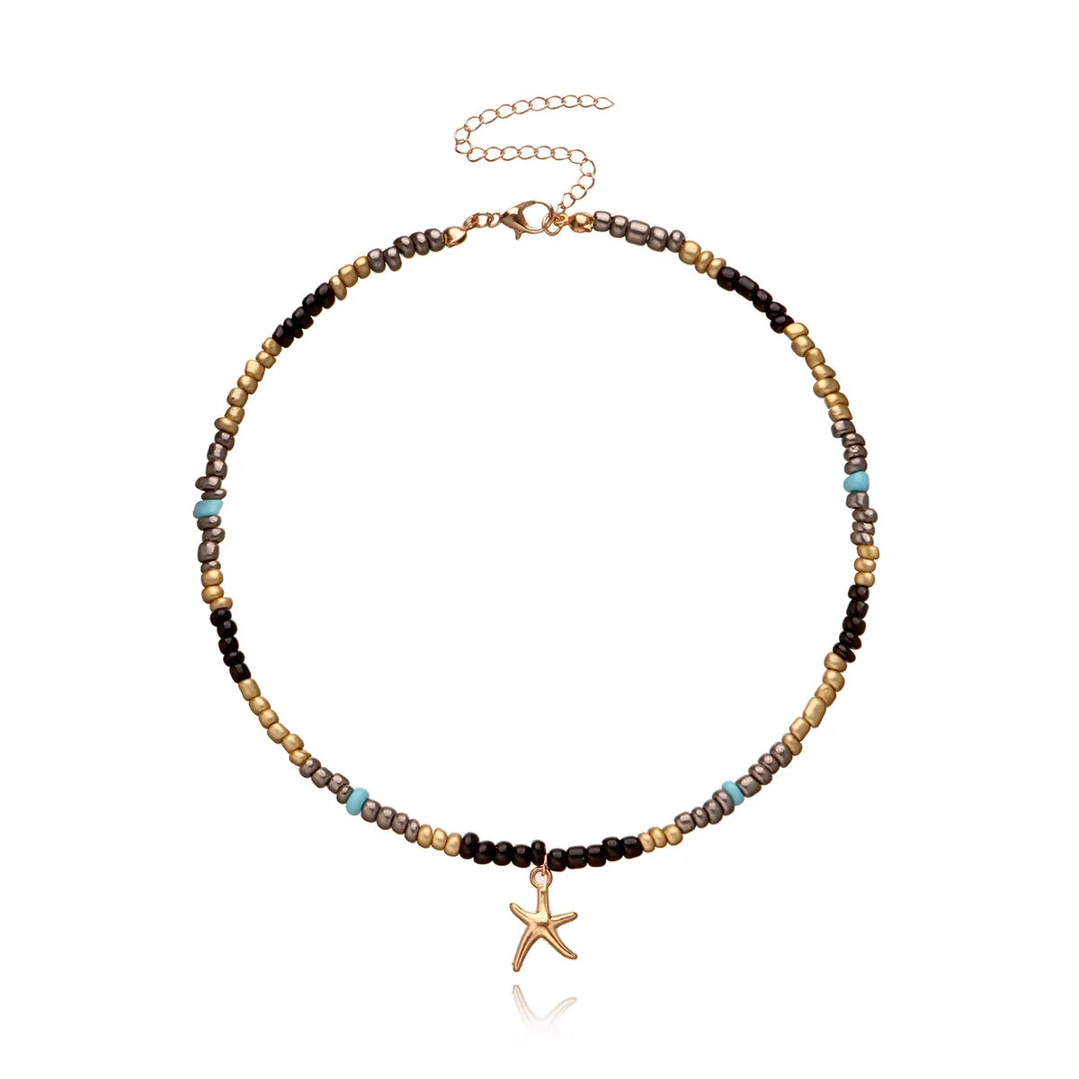 Bohemian Star Beaded Alloy Necklace