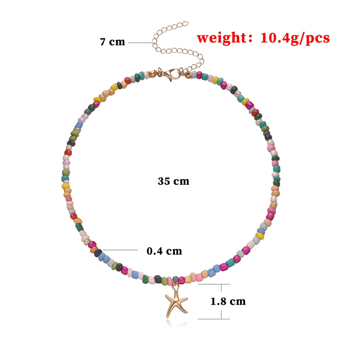 Bohemian Star Beaded Alloy Necklace