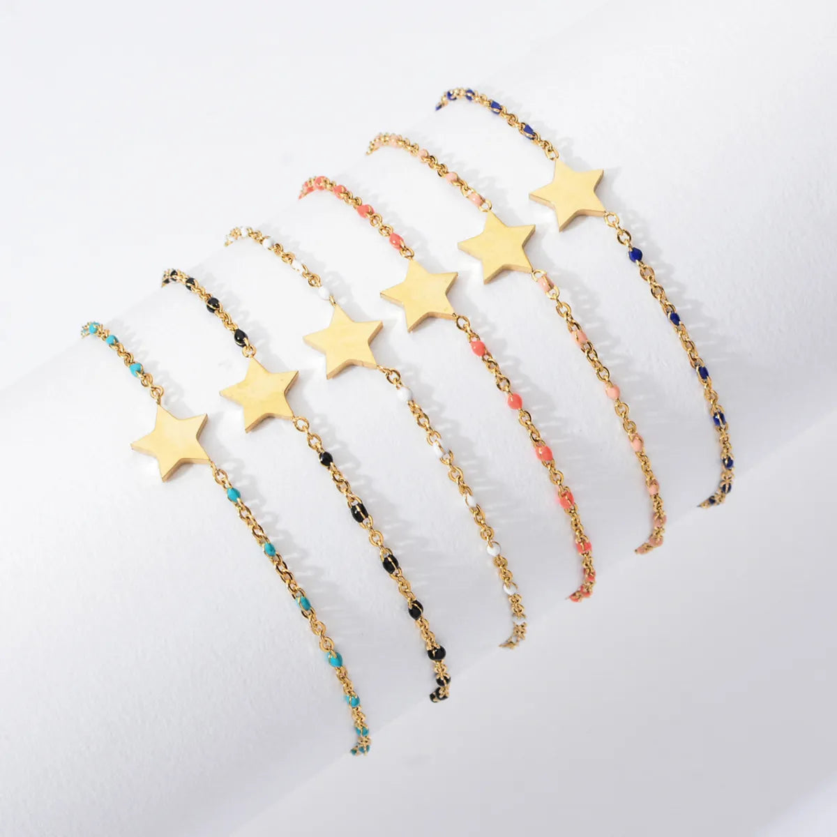 Bohemian Star Stainless Steel Enamel Bracelets