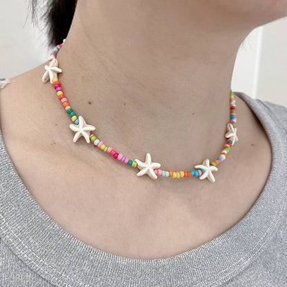 Bohemian Starfish Mother Pearl Shellfish Wholesale Necklace