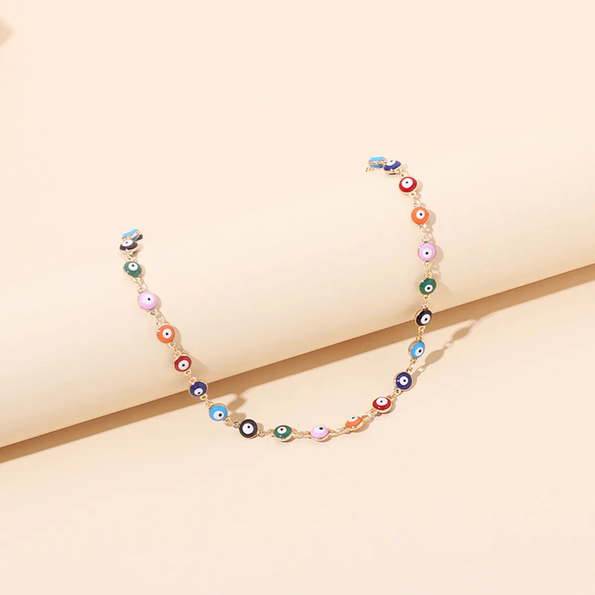 Bohemian Style Colorful Retro Devil Eyes Necklace Bracelet Anklet Combination Accessories