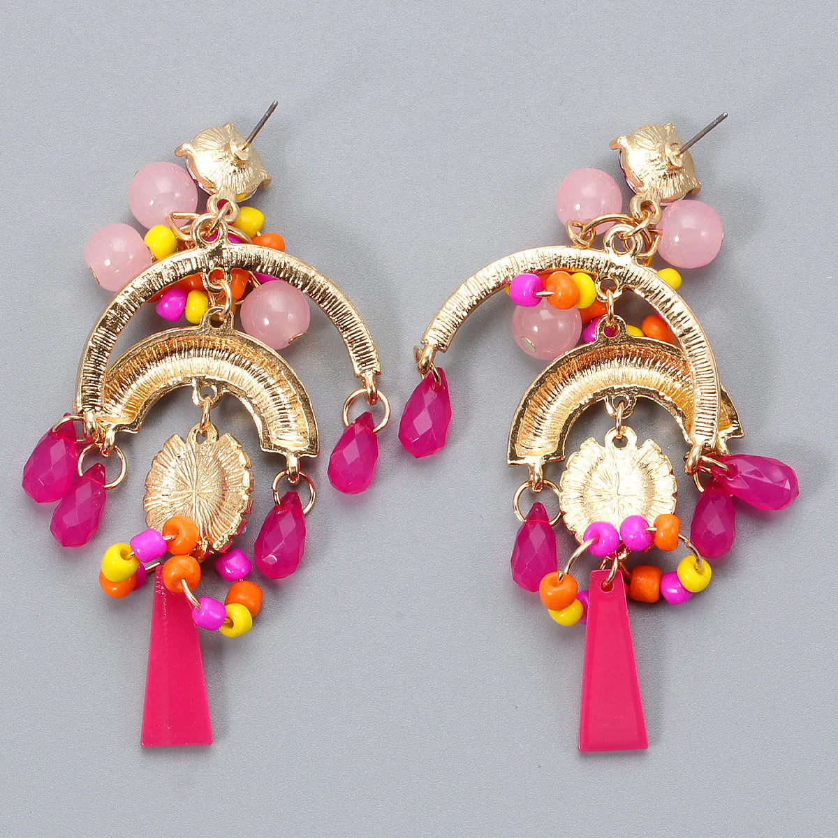 Bohemian Style Diamond Retro Earrings