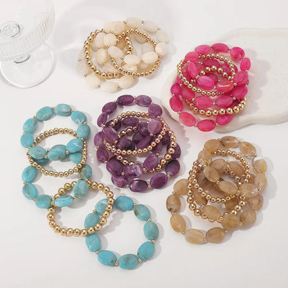 Bohemian Sweet Geometric CCB Arylic Wholesale Bracelets