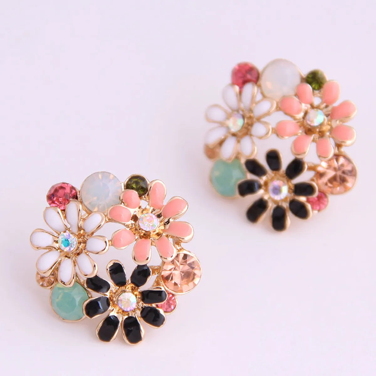 Boutique Korean Fashion Sweet Ol Garden Flowers Temperament Earrings