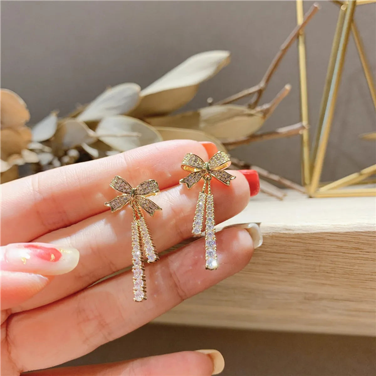 Fashion Geometric Plating Alloy No Inlaid Earrings Ear Studs