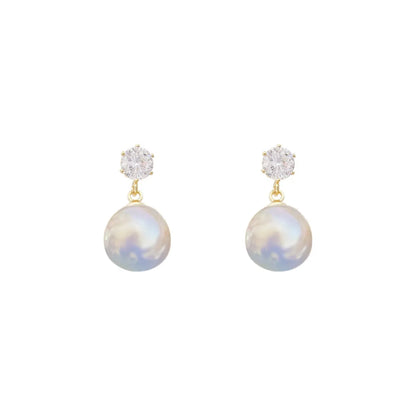 Bow Knot Alloy Inlay Artificial Pearls Zircon Women's Drop Earrings 1 Pair