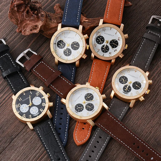 Boyfriend Classic Style British Style Square Needle Quartz Men'S Watches