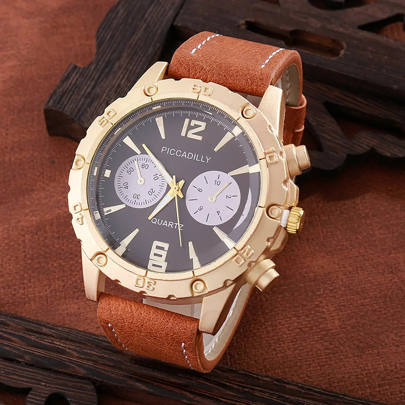 Boyfriend Classic Style British Style Square Needle Quartz Men'S Watches