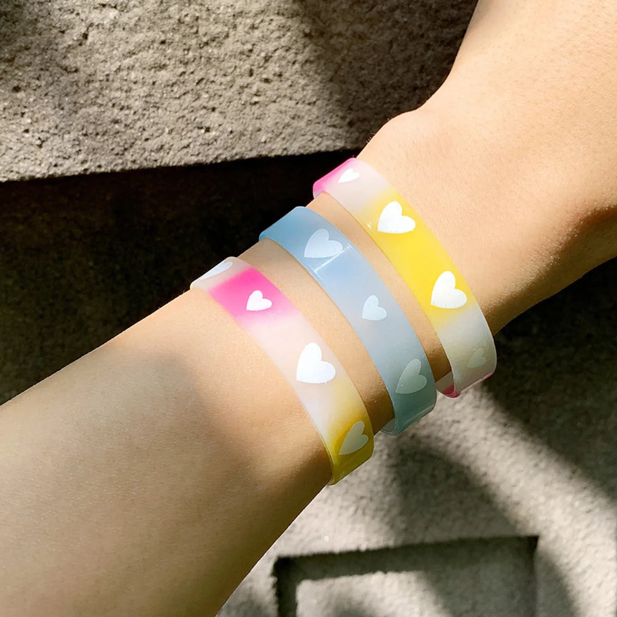 Bracelet Love Heart Silicone Bracelet Custom Luminous Sports Basketball Wristband Couple Bracelet Wholesale Gooddiy