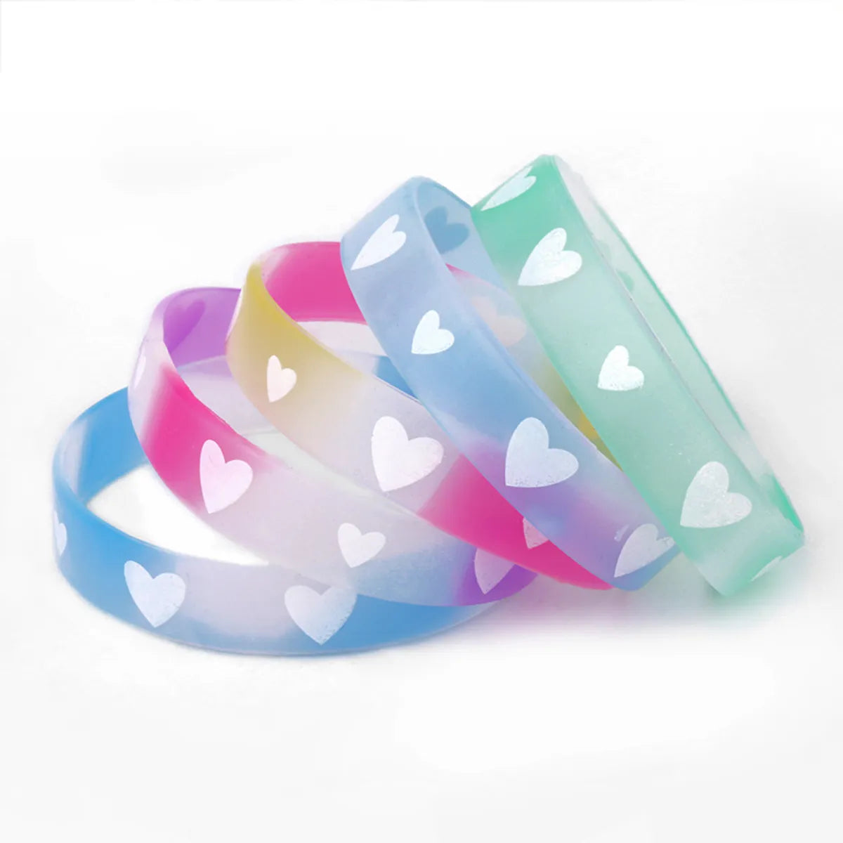 Bracelet Love Heart Silicone Bracelet Custom Luminous Sports Basketball Wristband Couple Bracelet Wholesale Gooddiy