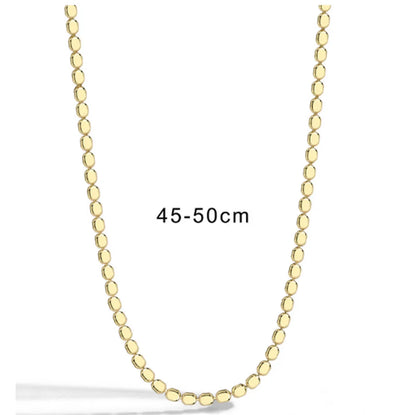 Brass 18K Gold Plated Paper Clip Solid Color Long Necklace Necklace