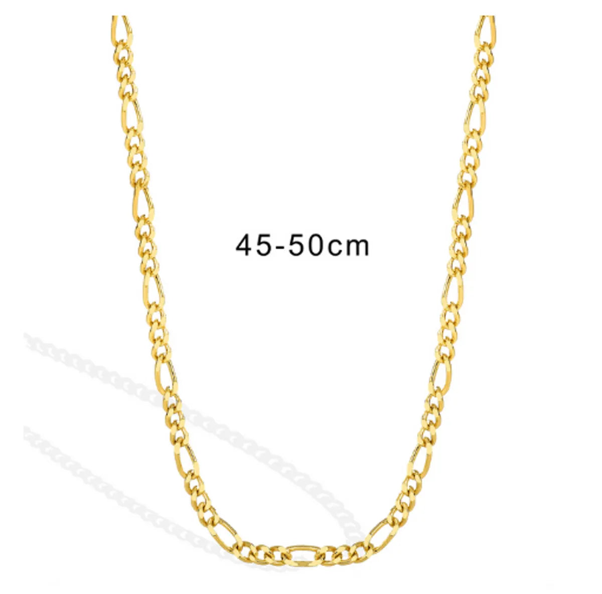 Brass 18K Gold Plated Paper Clip Solid Color Long Necklace Necklace