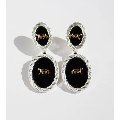 Brass 24K Gold Plated Animal Drop Earrings