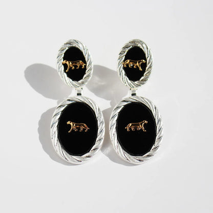 Brass 24K Gold Plated Animal Drop Earrings