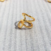 Brass 24K Gold Plated Geometric Open Rings