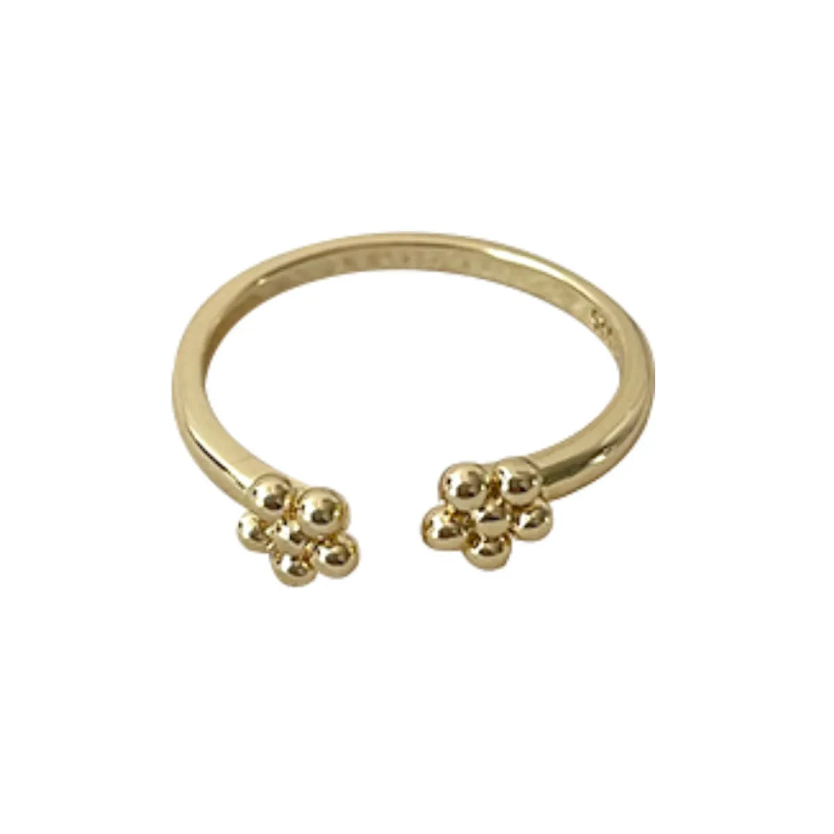 Brass Flower Open Rings