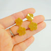 Brass Gold Plated Elegant Simple Style Flower Plating Bracelets Earrings Necklace