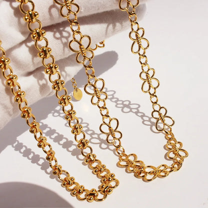 Brass Gold Plated Geometric Necklace