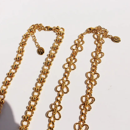 Brass Gold Plated Geometric Necklace