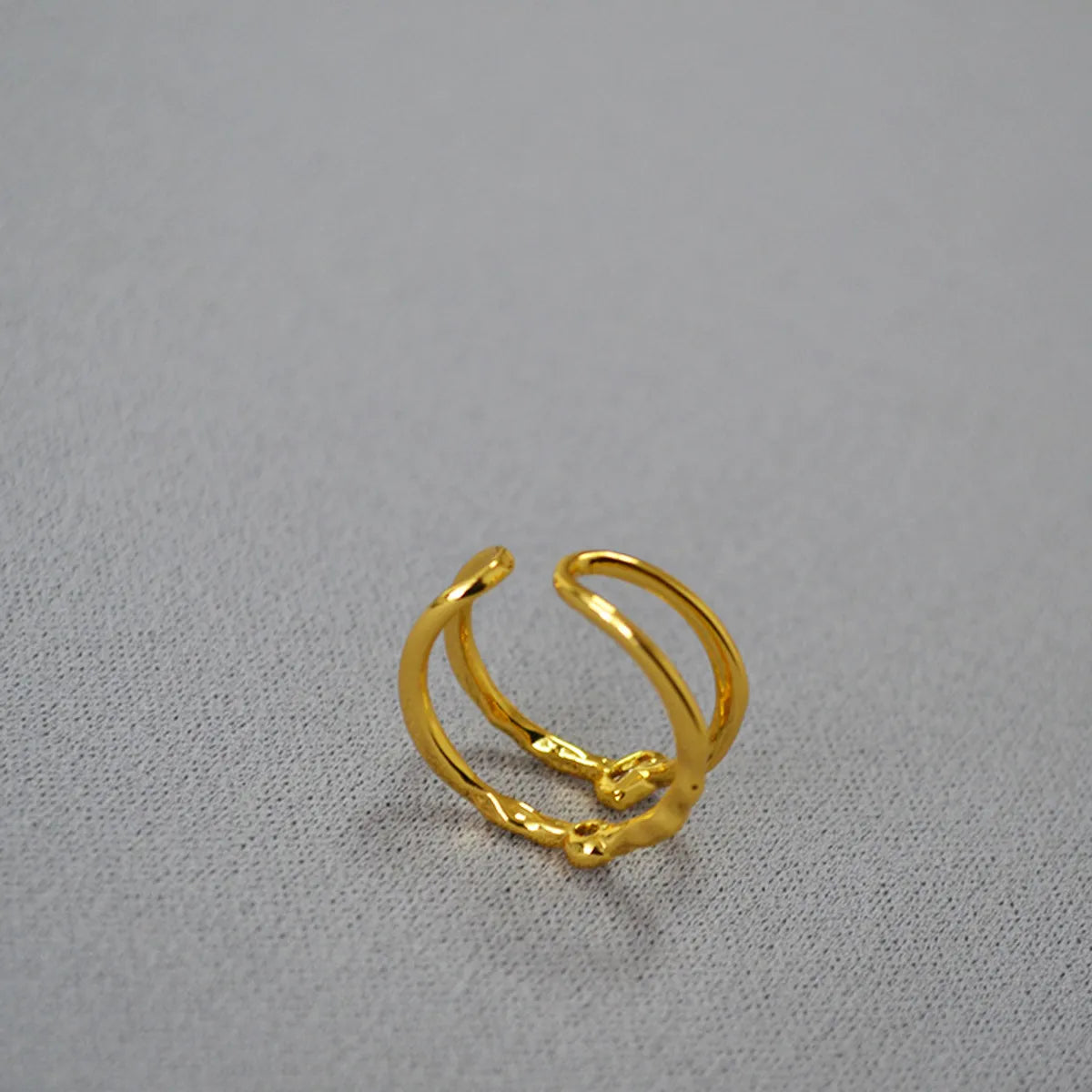 Brass Inlay Solid Color Zircon Rings