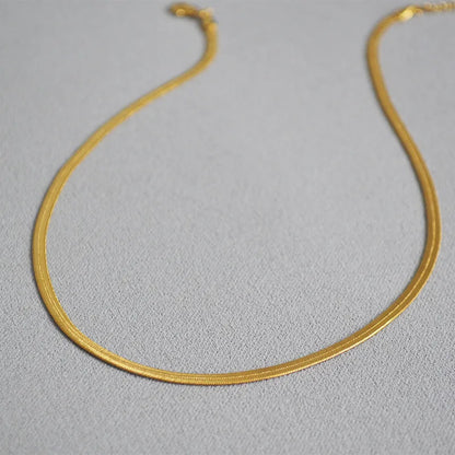 Brass Plating Chain Solid Color Necklace