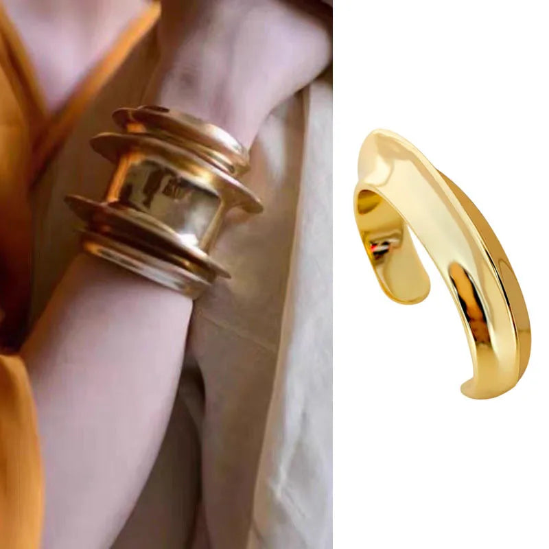 Brass Plating Geometric Bangle