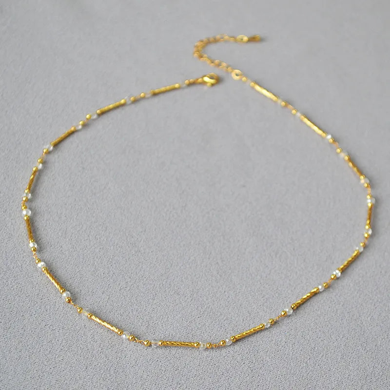 Brass Plating Solid Color Necklace