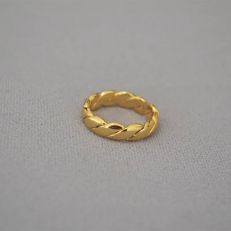 Brass Plating Solid Color Rings