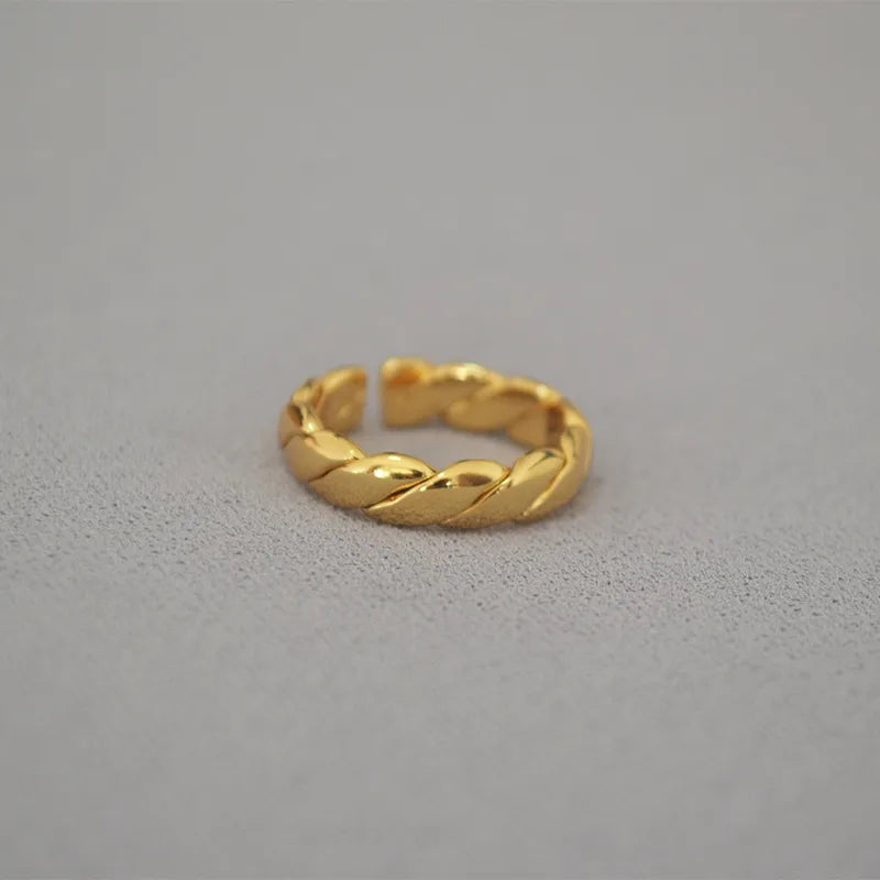 Brass Plating Solid Color Rings