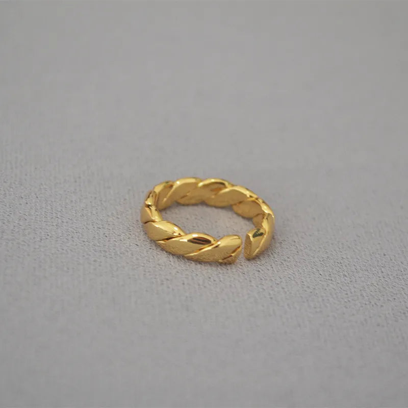 Brass Plating Solid Color Rings