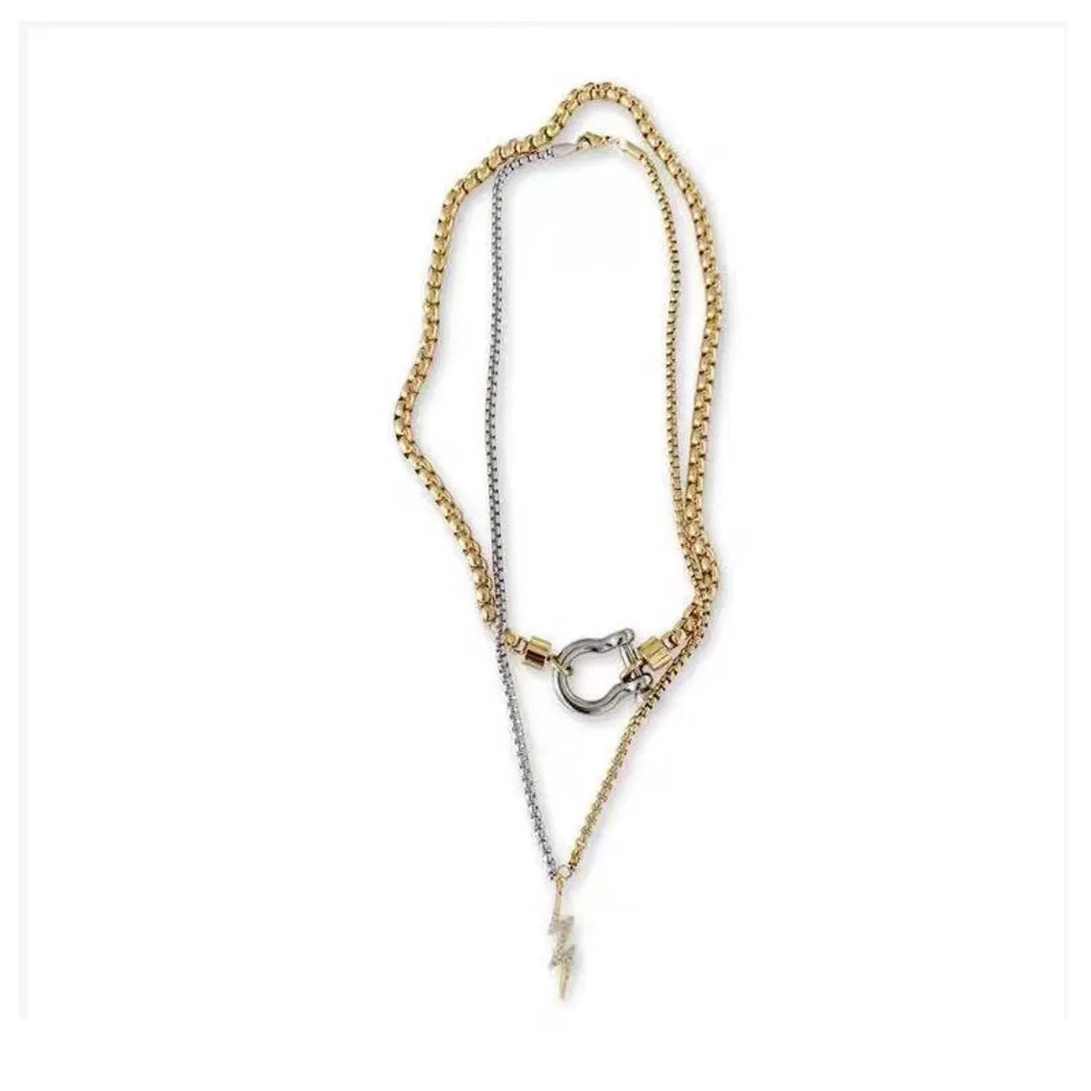 Brass Plating U Shape Necklace