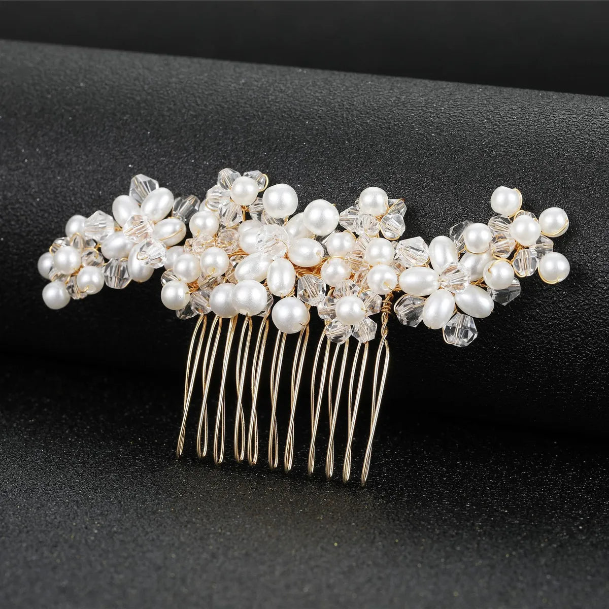 Bridal Accessories Handmade Pearl Crystal Hair Comb Hair Accessories