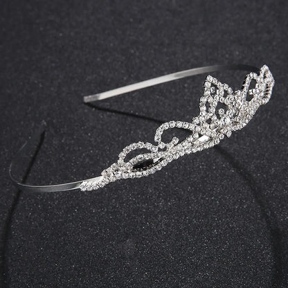 Bridal Jewelry Tiara Hair Accessories Rhinestone Crown Simple Style Bridal Jewelry