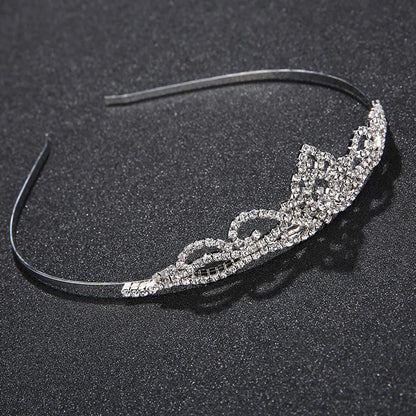 Bridal Jewelry Tiara Hair Accessories Rhinestone Crown Simple Style Bridal Jewelry