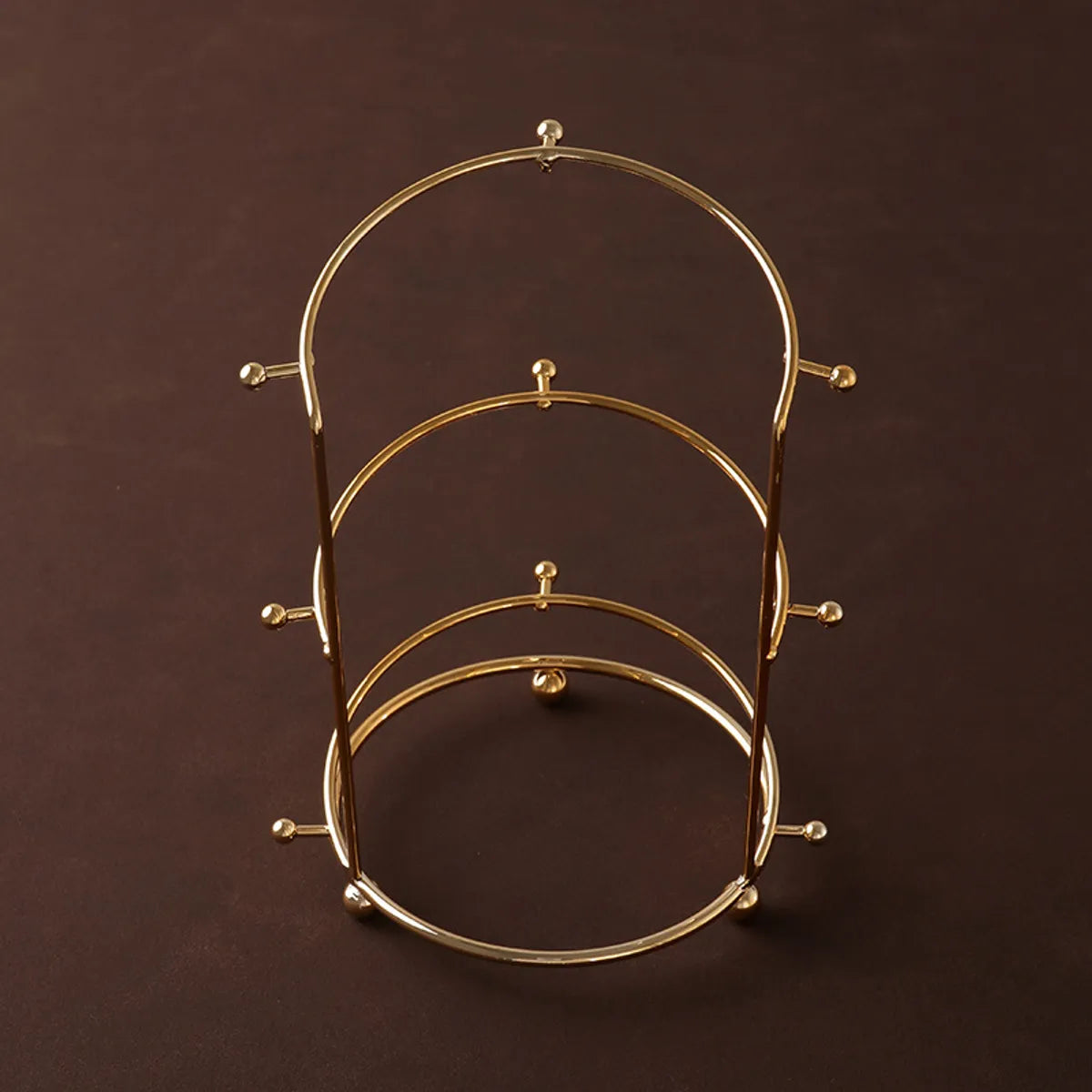 Bride Headdress Color Retention Wear-Resistant Three-Layer Display Rack Crown Golden Costume Jewelry Rack Studio Table Display Rack