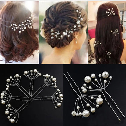 Bride'S Head Flower Gypsophila Sweet Pearl U-Shaped Hairpin Wedding Hair Accessories