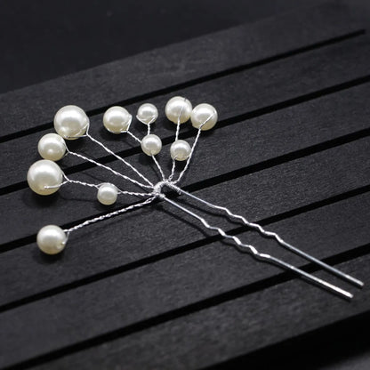 Bride'S Head Flower Gypsophila Sweet Pearl U-Shaped Hairpin Wedding Hair Accessories