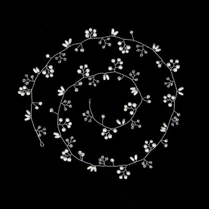 Brides Lengthened Bridal Handmade Pearl Hairband Wedding Accessories