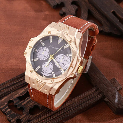 British Style Sports Square Needle Quartz Men'S Watches