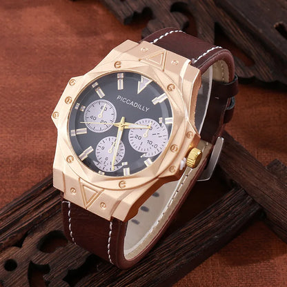 British Style Sports Square Needle Quartz Men'S Watches