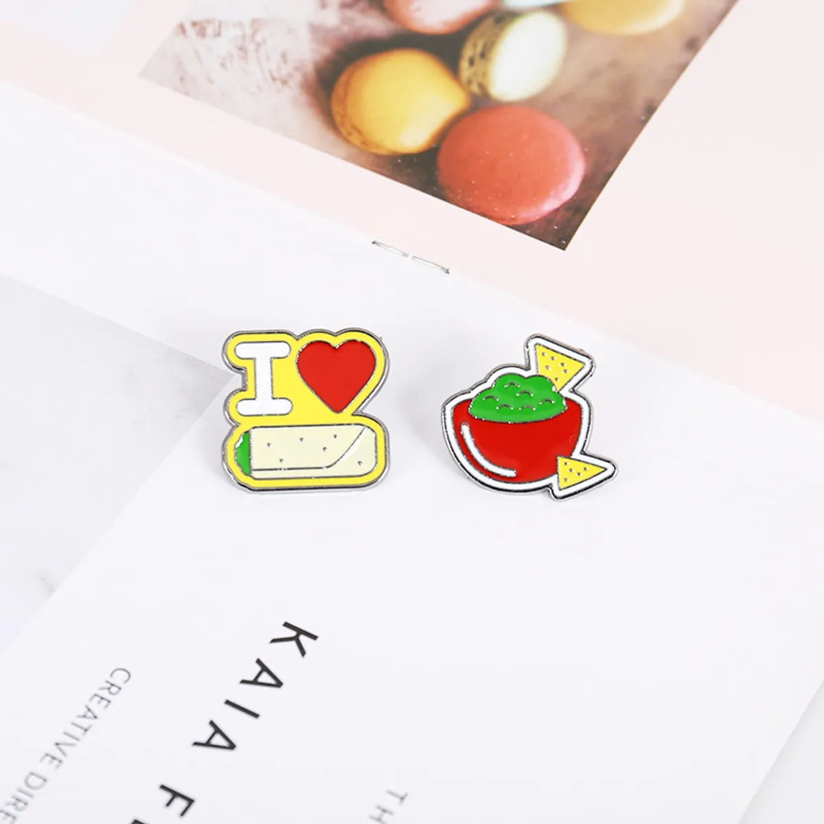 Brooch Cartoon Cute Series Avocado Coffee Collar Needle Funny Brooch