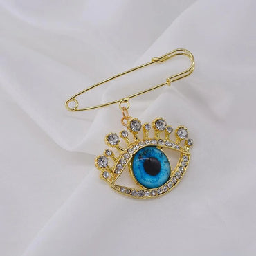 Brooch Female Pearl Anti-Light Buckle Blue Eye Brooch