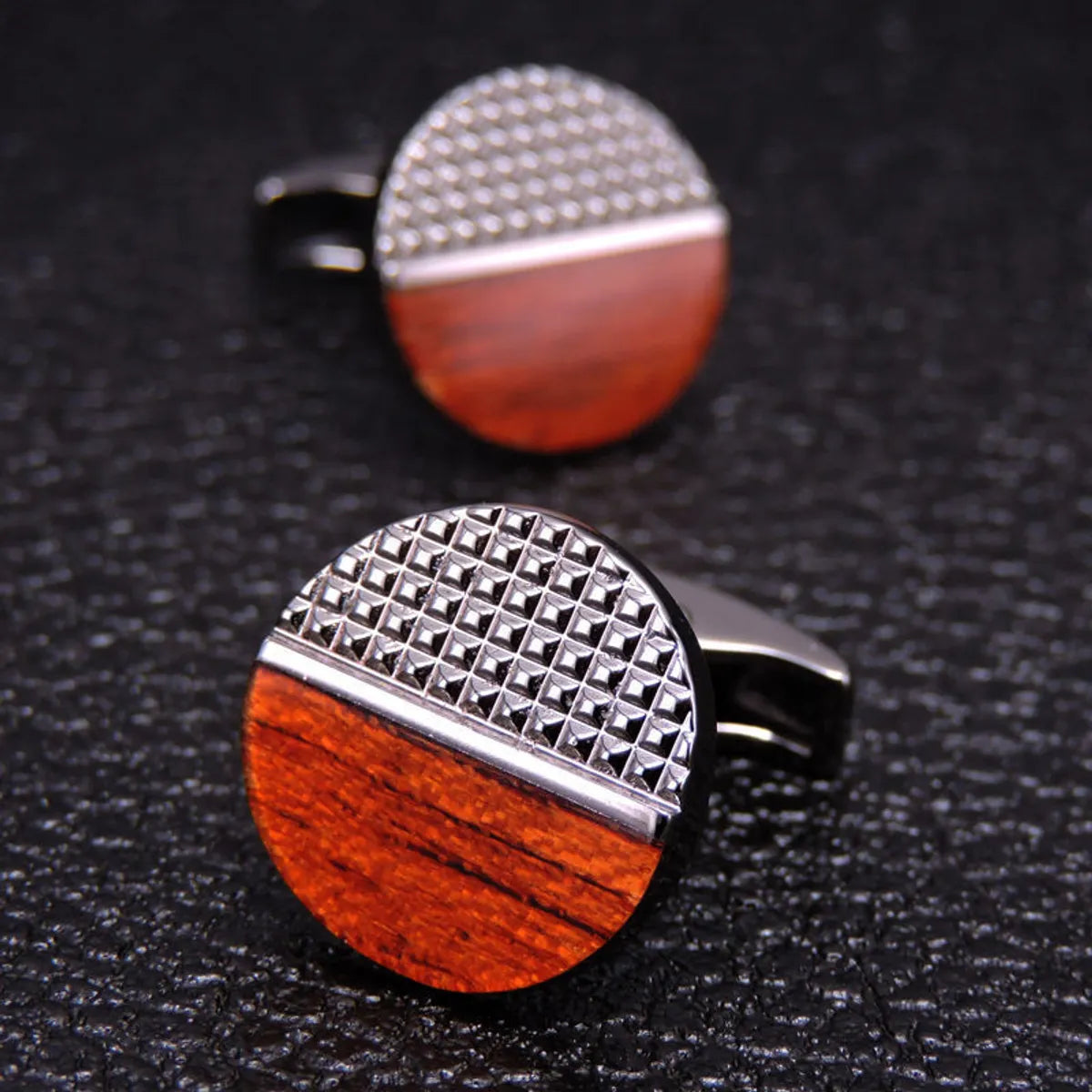 Business Geometric Copper Plating Men'S Cufflinks