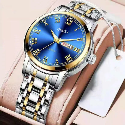 Business Geometric Single Folding Buckle Quartz Men'S Watches