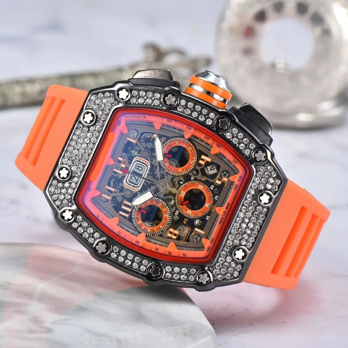 Business Number Buckle Quartz Men'S Watches