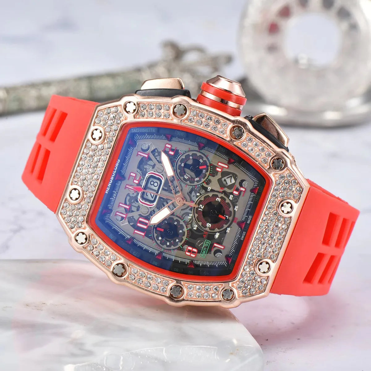 Business Number Buckle Quartz Men'S Watches