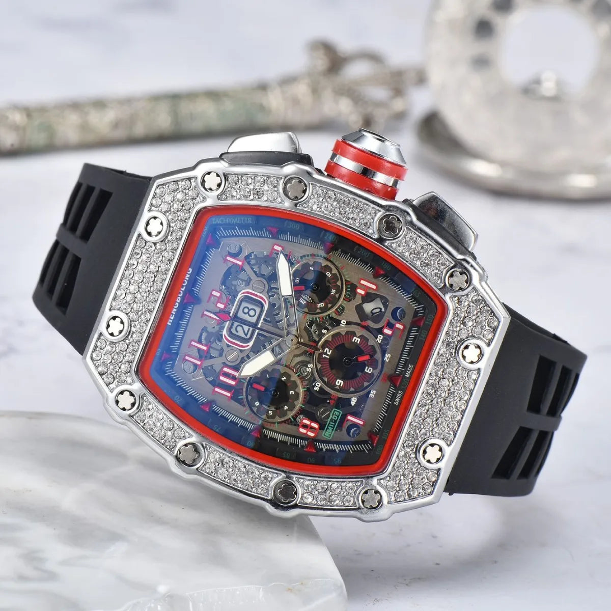 Business Number Buckle Quartz Men'S Watches