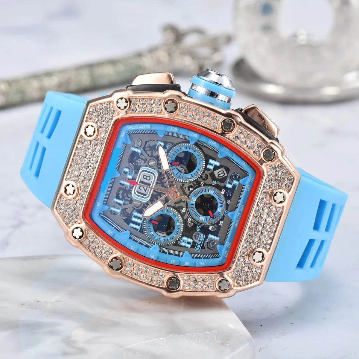 Business Number Buckle Quartz Men'S Watches