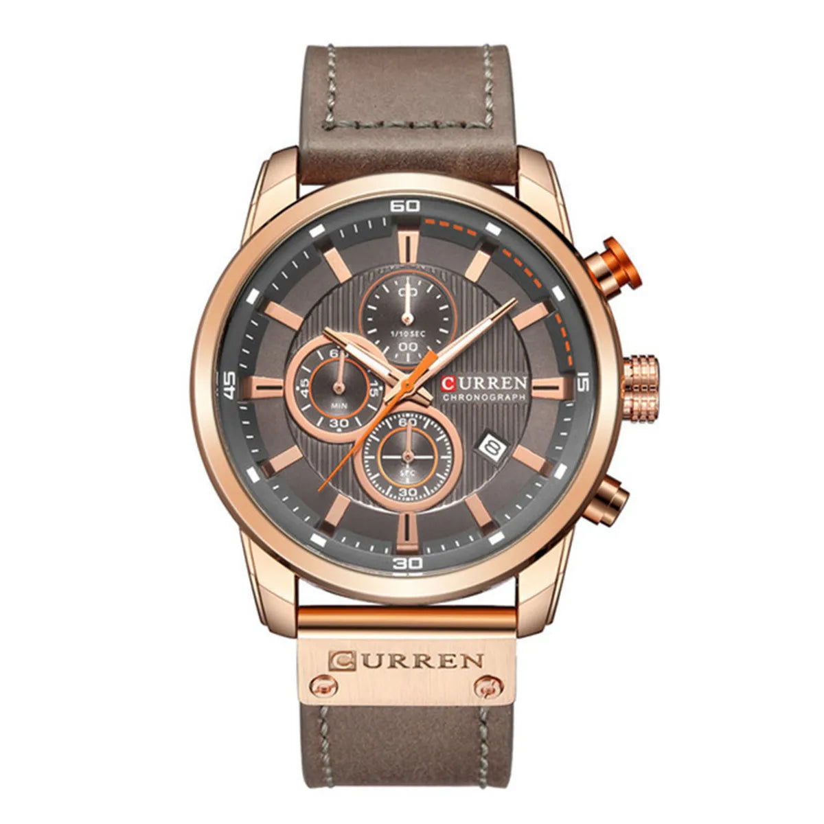 Business Round Buckle Quartz Men'S Watches